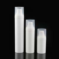 Refillable White Airless Pump Bottle 15ml 30ml 50ml  Cream Lotion Bottle For Toiletries Liquid