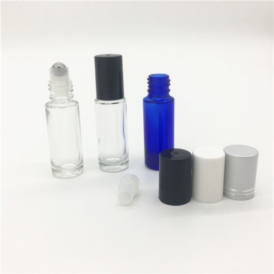 5ML Clear Glass Essential Oil Roller Bottles with Glass Roller Balls Serum Roll On Bottles