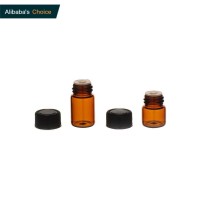 Wholesale clear 1ml glass vial bottle with screw cap stopper for essential oil