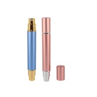 Double Spray Head Aluminum Portable Spray Perfume Atomizer Bottle 5ml x 2 sprayers