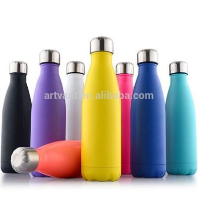 500ML Pure Color Outdoor Water Bottle Cycling Camping Bicycle Sports Double Wall Stainless Steel Thermal Vacuum Flask