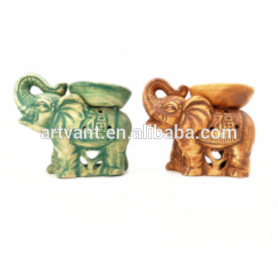 Ceramic Aromatherapy Oil Burner Elephant Aroma Incense Burner Thailand Hot Sale Essential Oil Fragrance Candle Holder Burner