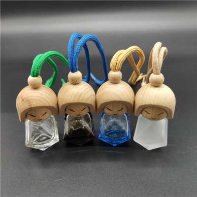 2020 New Car Air Freshener 8ML Women Head Car Diffuser Bottle Car-styling Hanging Glass Perfume Bottle For Essential Oil